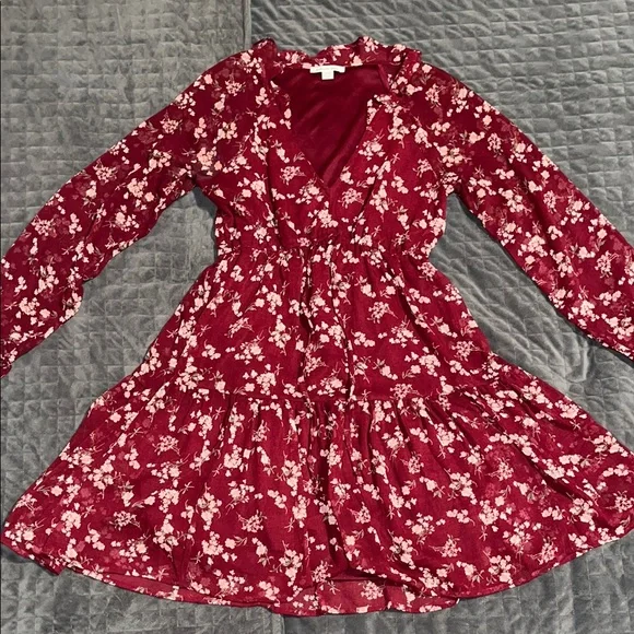 American Eagle Red Floral Dress - Picture 1 of 3
